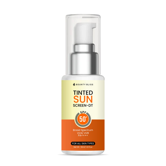Bounty Bliss Tinted Sunscreen SPF 50+ PA++++ for Pigmentation, Dark Spots and Acne Marks | Blends into Natural Finish | For All Skin Types 50gm
