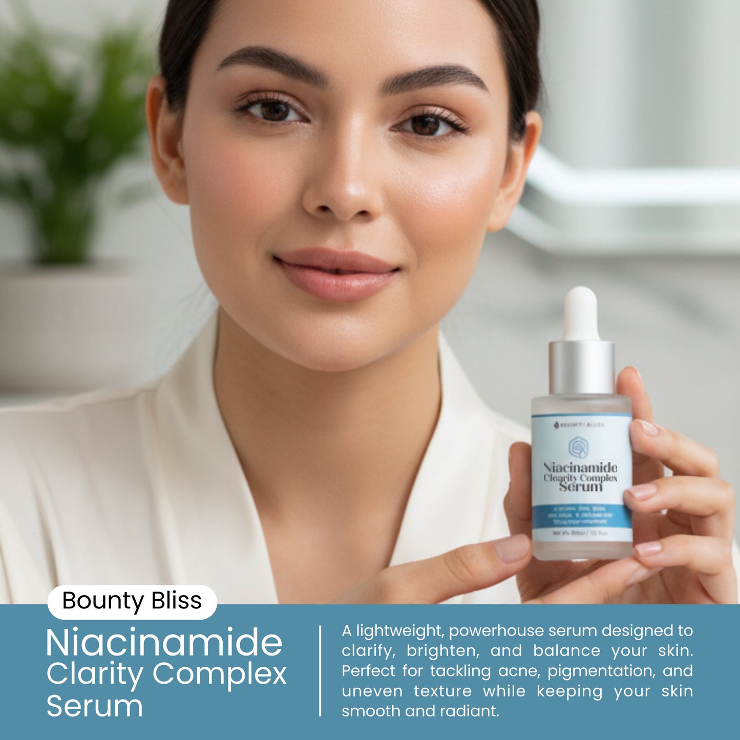 Bounty Bliss Niacinamide Clarity Complex Serum – Brightening & Pore-Refining Facial Serum for Clear, Even-Toned Skin – Hydrating & Anti-Inflammatory Formula
