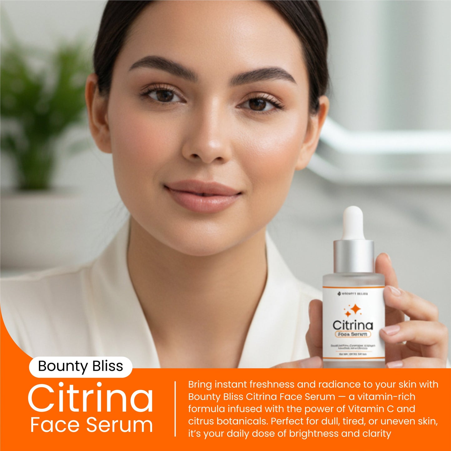 Bounty Bliss Citrina Face Serum – Brightening & Hydrating Facial Serum for Radiant, Even-Toned Skin – 30ml