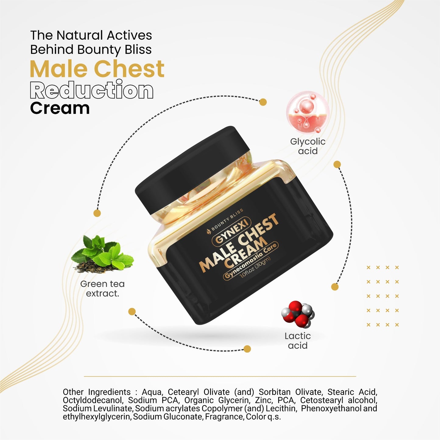 Bounty Bliss Gynecomastia Gynexi Male Chest Reduction Cream