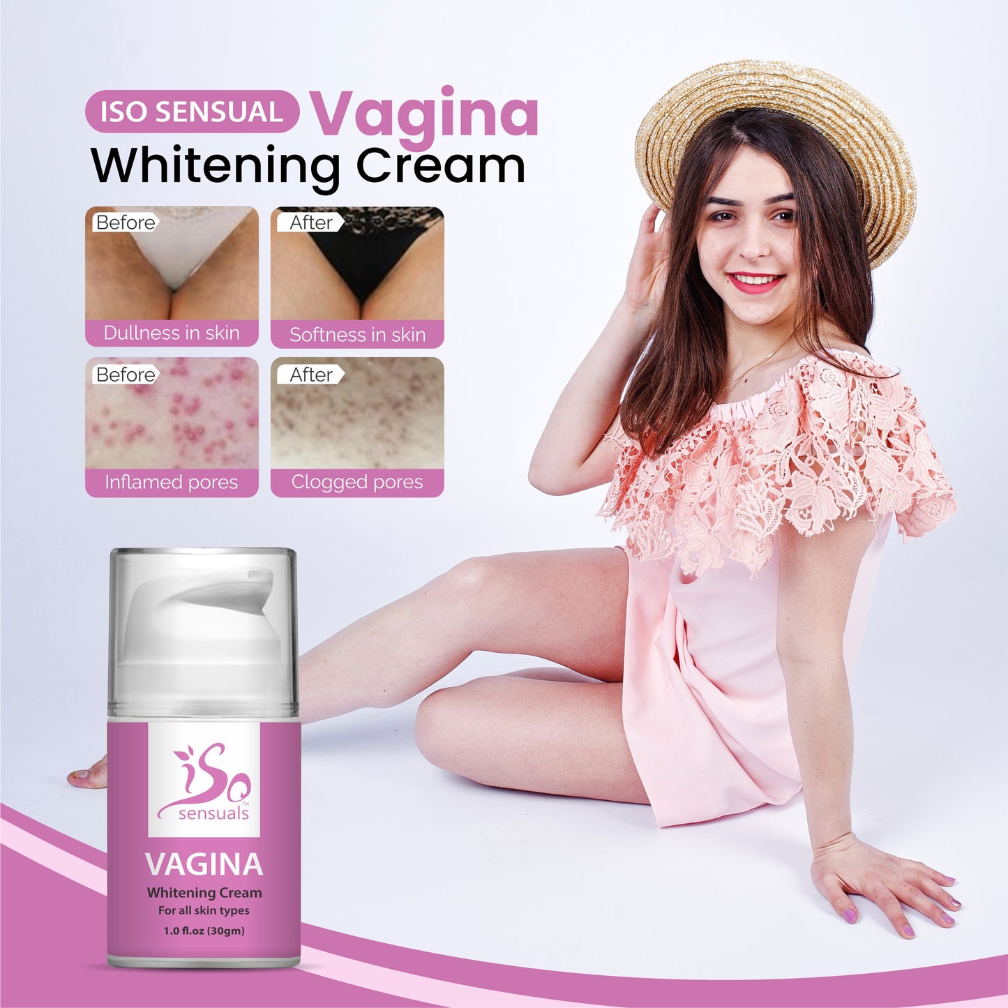 ISO V Whitening Cream for Sensitive V Area Whitening Private Part Cream