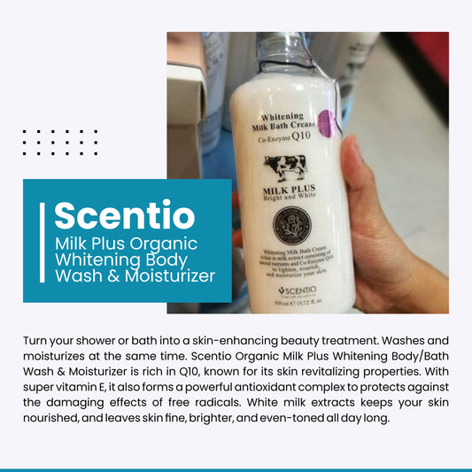 Scentio Milk Plus Organic Whitening Body Wash & Moisturizer