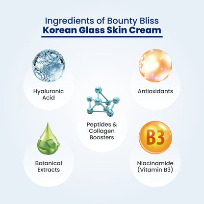 Bounty Bliss Korean Glass Skin Night Cream – 30ml | Hydrating & Brightening Overnight Moisturizer for Radiant, Glowing Skin