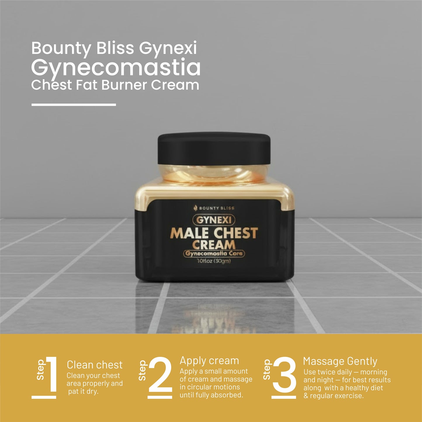 Bounty Bliss Male Chest Firming & Tightening Cream – Reduce Chest Fat Appearance