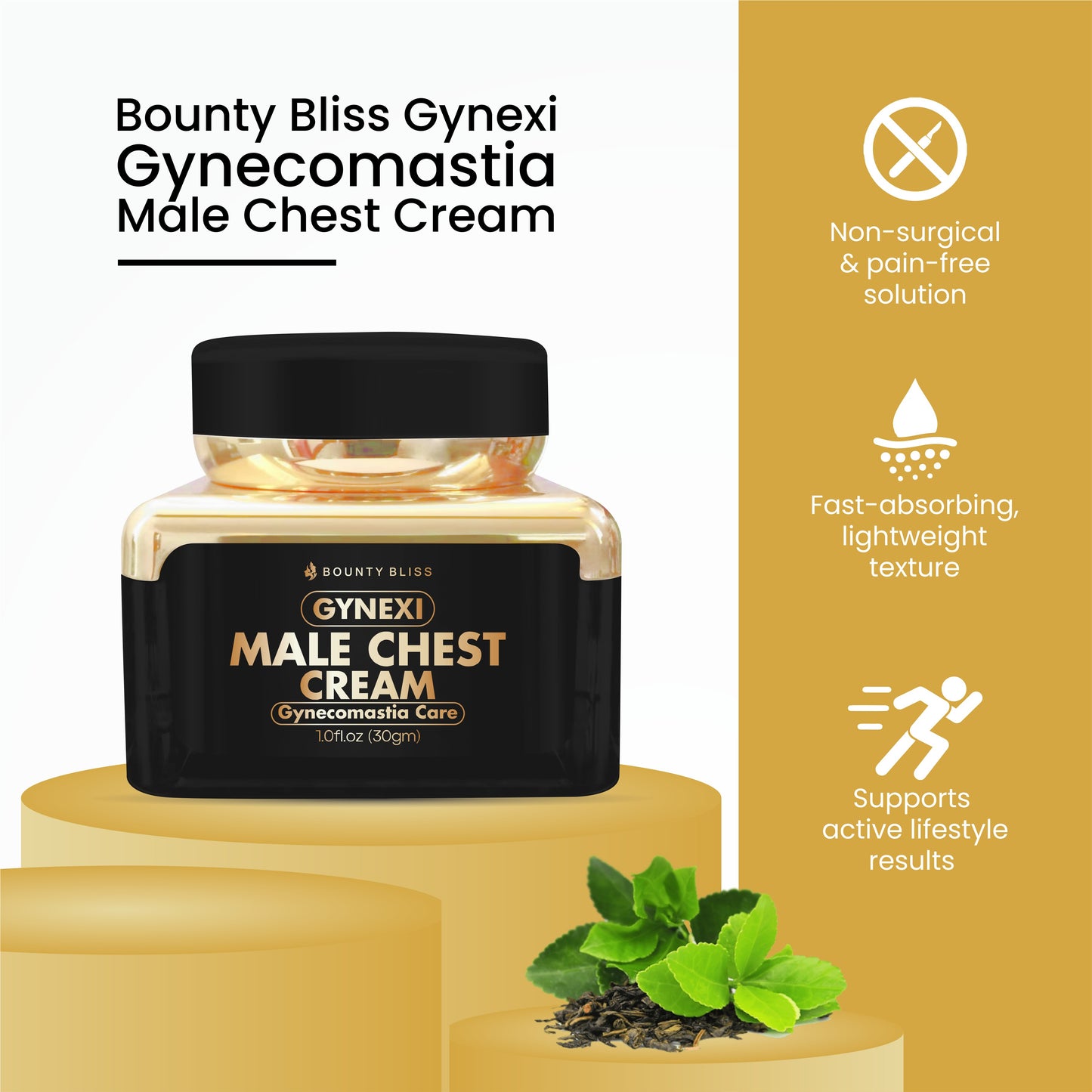 Bounty Bliss Male Chest Firming & Tightening Cream – Reduce Chest Fat Appearance