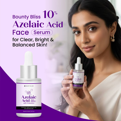 Bounty Bliss 10% Azelaic Acid Face Serum – Anti-Inflammatory & Brightening Serum for Acne, Rosacea & Even Skin Tone – 30ml