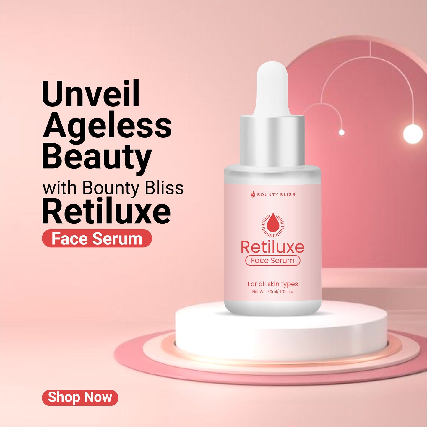 Bounty Bliss  Retiluxe Face Serum for Hyperpigmentation, Dark Spots, Acne Marks and Uneven Skin Tone| Dry-Combination Skin - 30ml