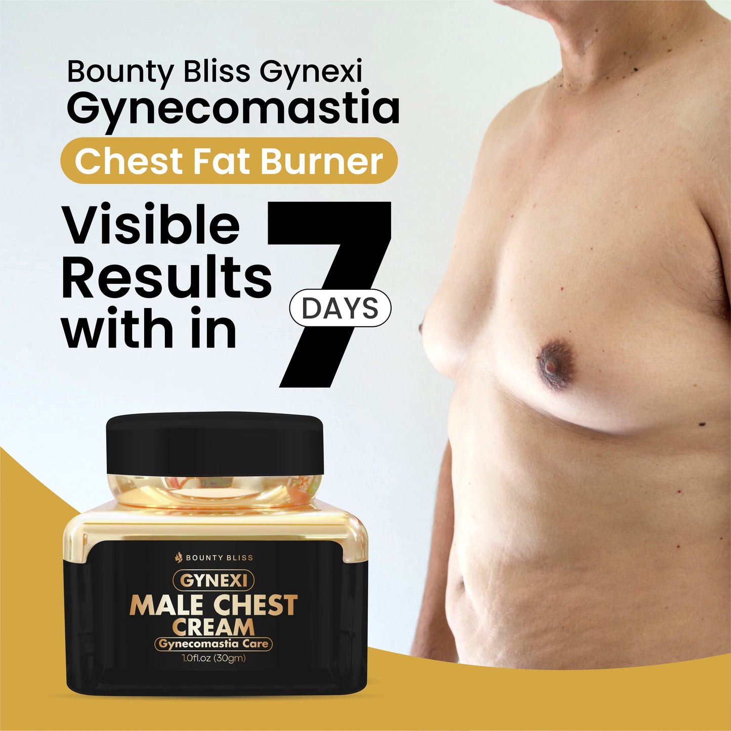 Bounty Bliss Male Chest Firming & Tightening Cream – Reduce Chest Fat Appearance