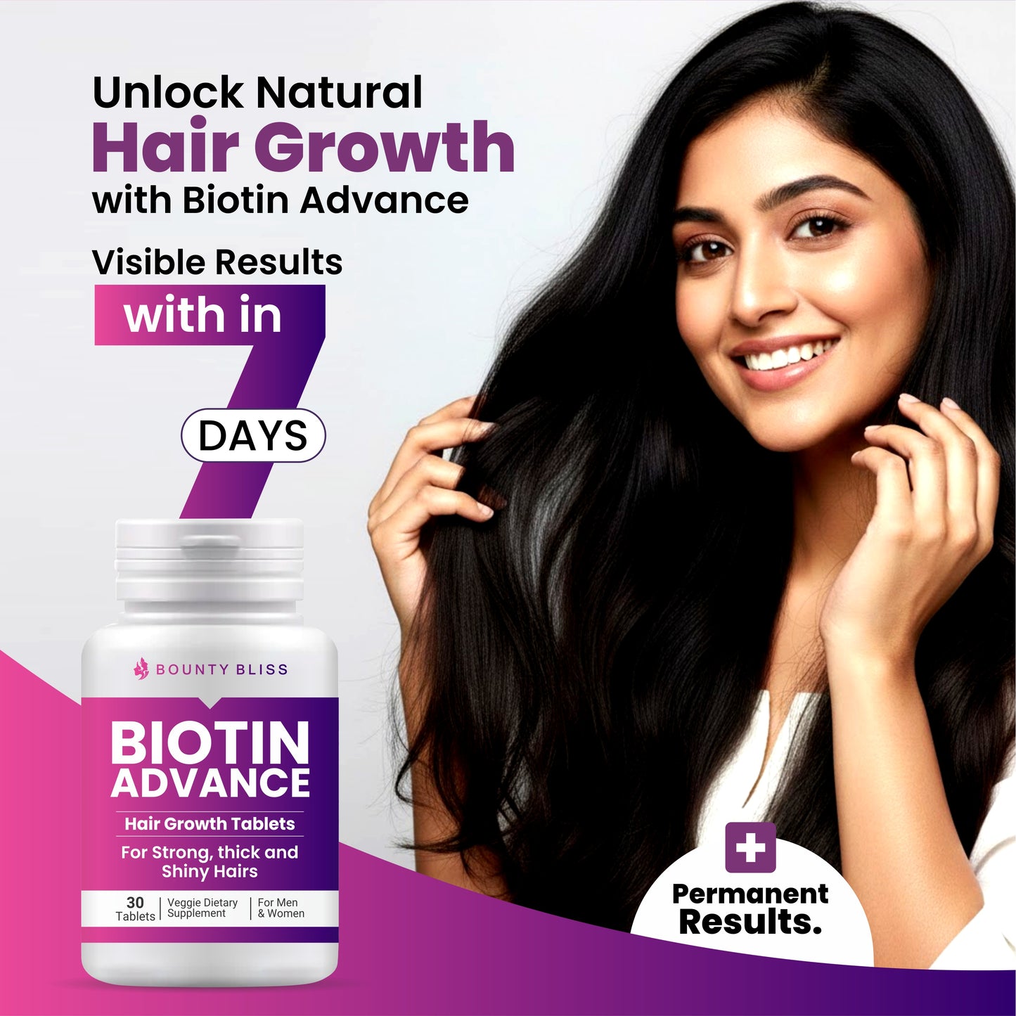 Bounty Bliss Biotin Advance Hair Growth Tablets