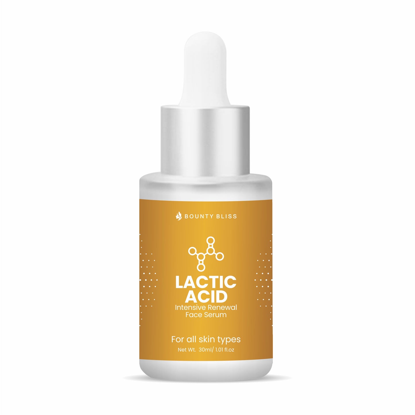 Bounty Bliss Lactic Acid Face Serum For Glowing & Brightening Instant Radiance, Removes Dullness, and Smoothens Texture + For All Skin Types - 30ml