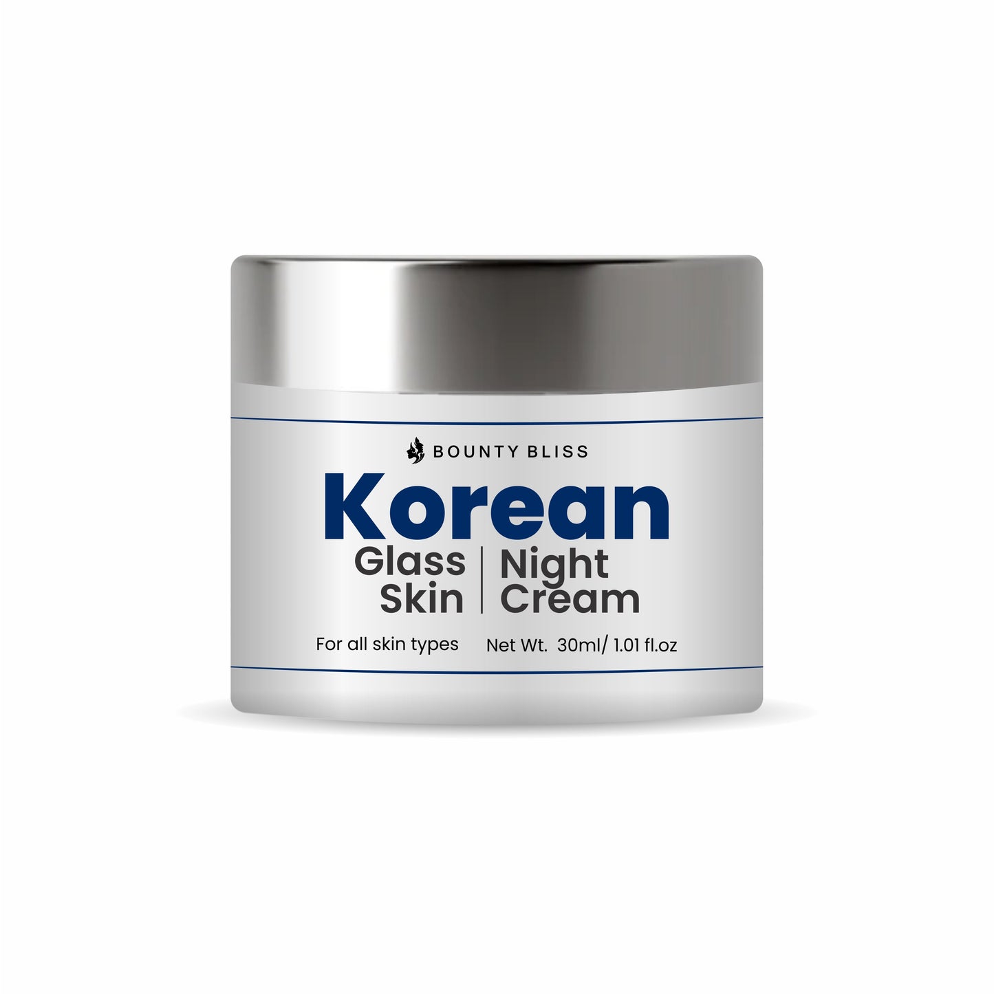 Bounty Bliss Korean Glass Skin Night Cream – 30ml | Hydrating & Brightening Overnight Moisturizer for Radiant, Glowing Skin
