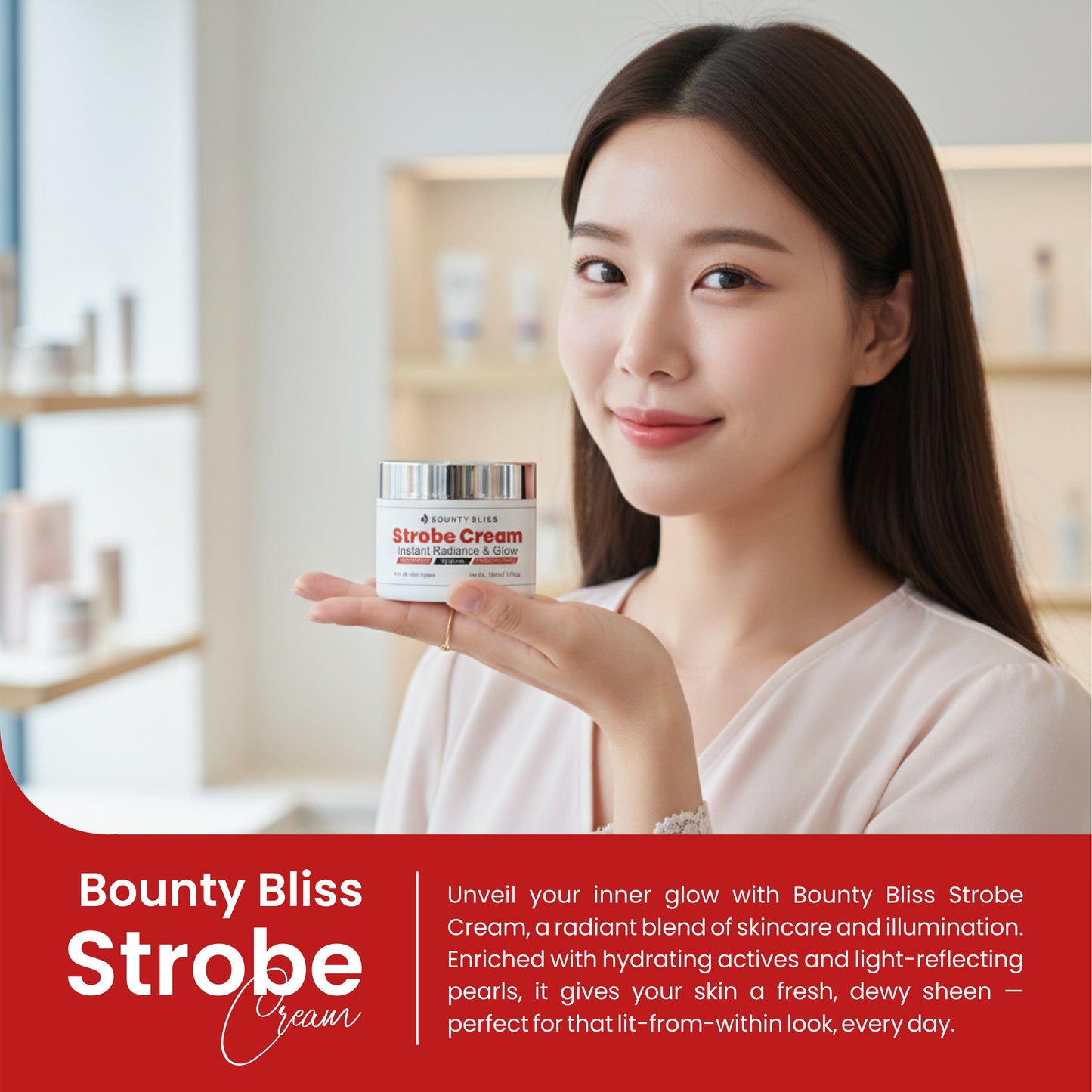 Bounty Bliss Strobe Cream – Illuminating & Glow Enhancing Face Cream – Hydrating, Brightening & Radiance Booster – 50gm