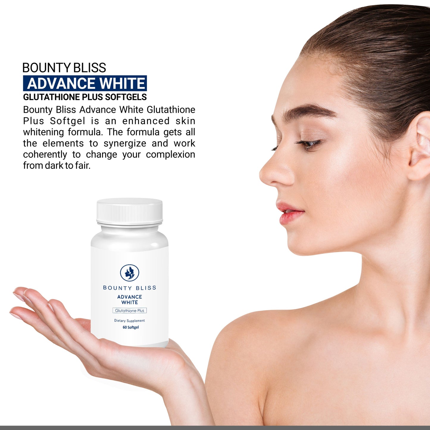 Bounty Bliss Advance White Glutathione Plus 60 Softgels