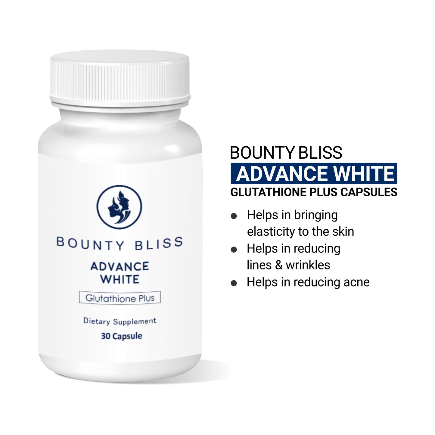 Bounty Bliss Advance White Glutathione Plus 30 Capsules