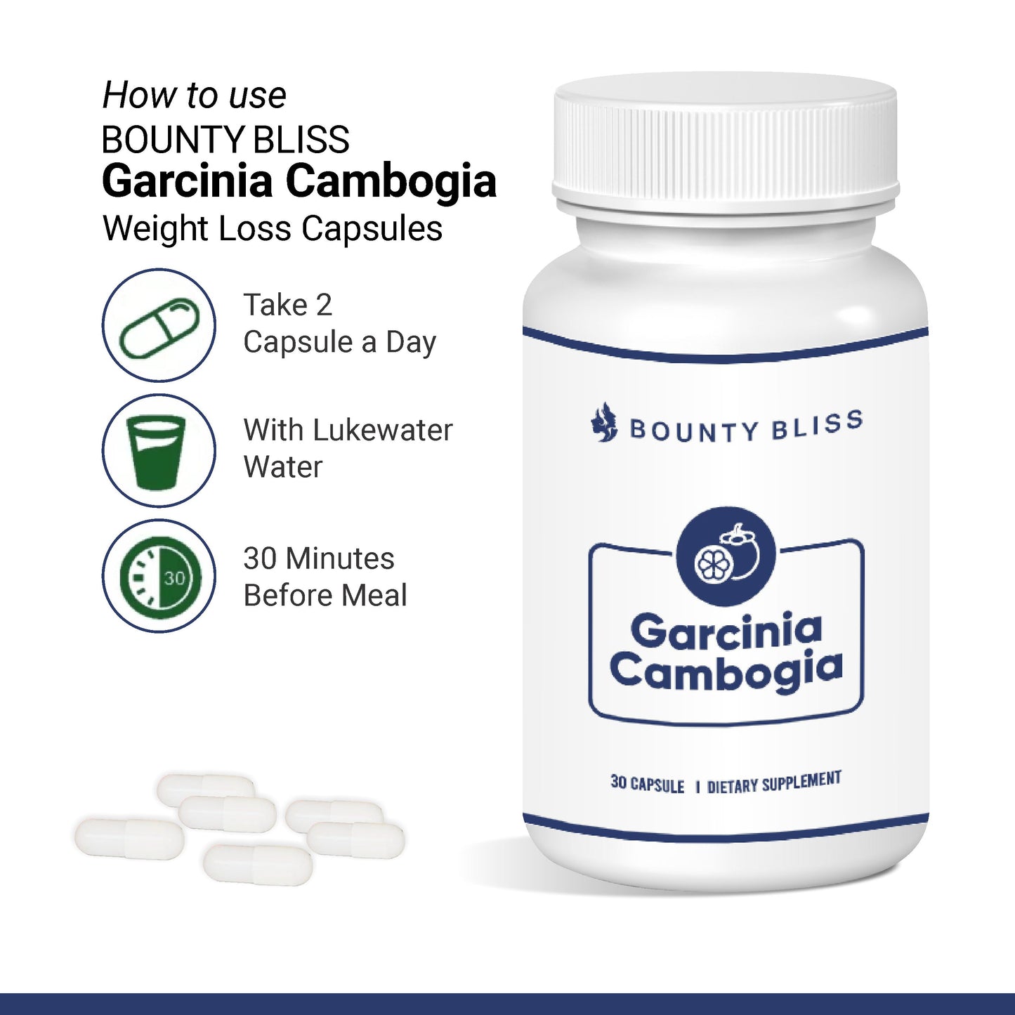 Bounty Bliss Garcinia Cambogia Weight Loss Capsules