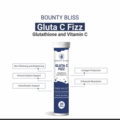 Bounty Bliss Gluta C Fizz Glutathione Vitamin C Effervescent Tablets