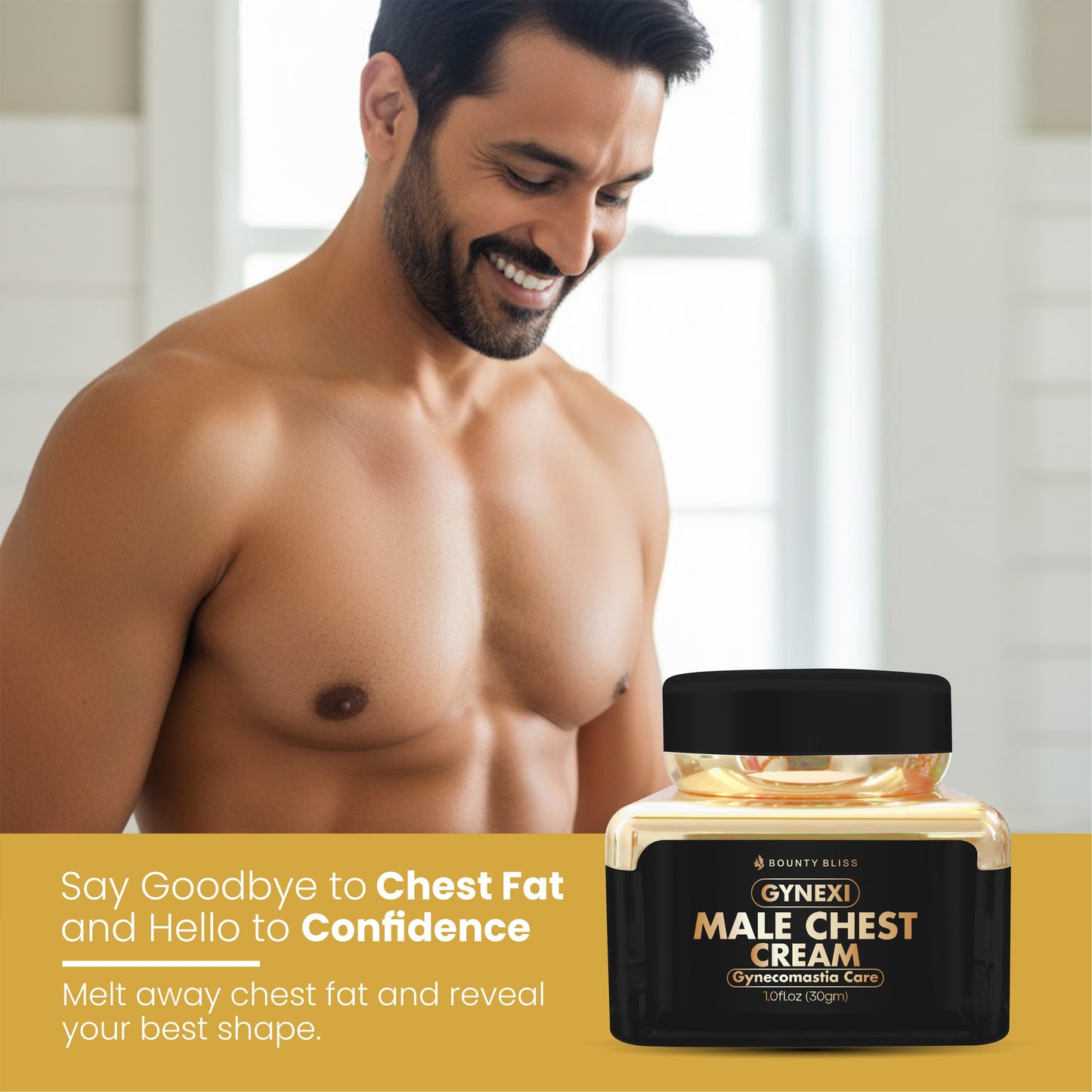 Bounty Bliss Male Chest Firming & Tightening Cream – Reduce Chest Fat Appearance