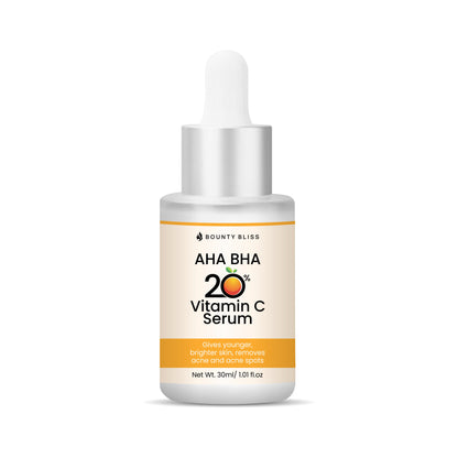 Bounty Bliss AHA BHA 20% Vitamin C Serum – Powerful Brightening & Exfoliating Serum for Radiant, Smooth, Even-Toned Skin