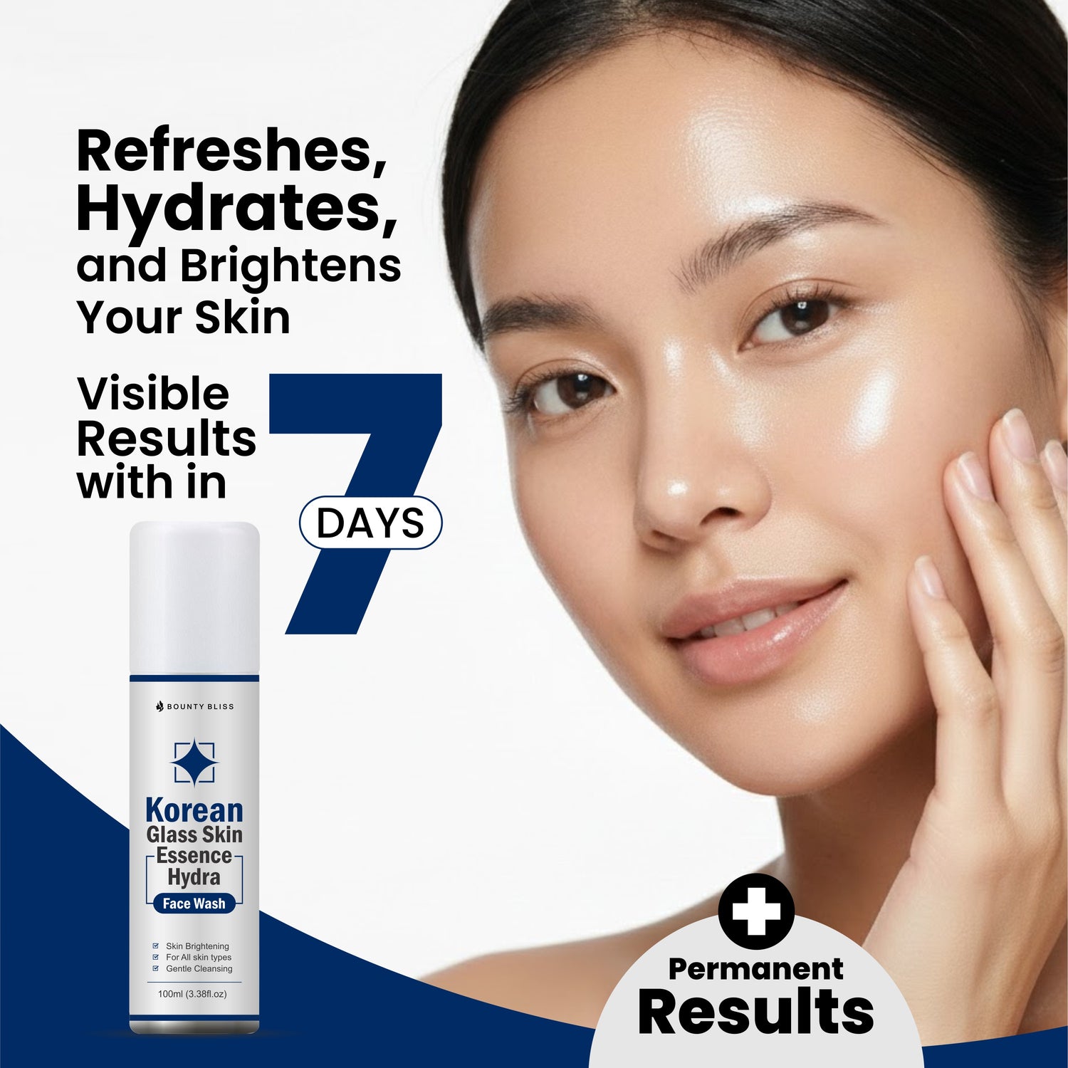 Bounty Bliss Korean Glass Face Wash | Gentle Cleanser for Glowing Glass Skin