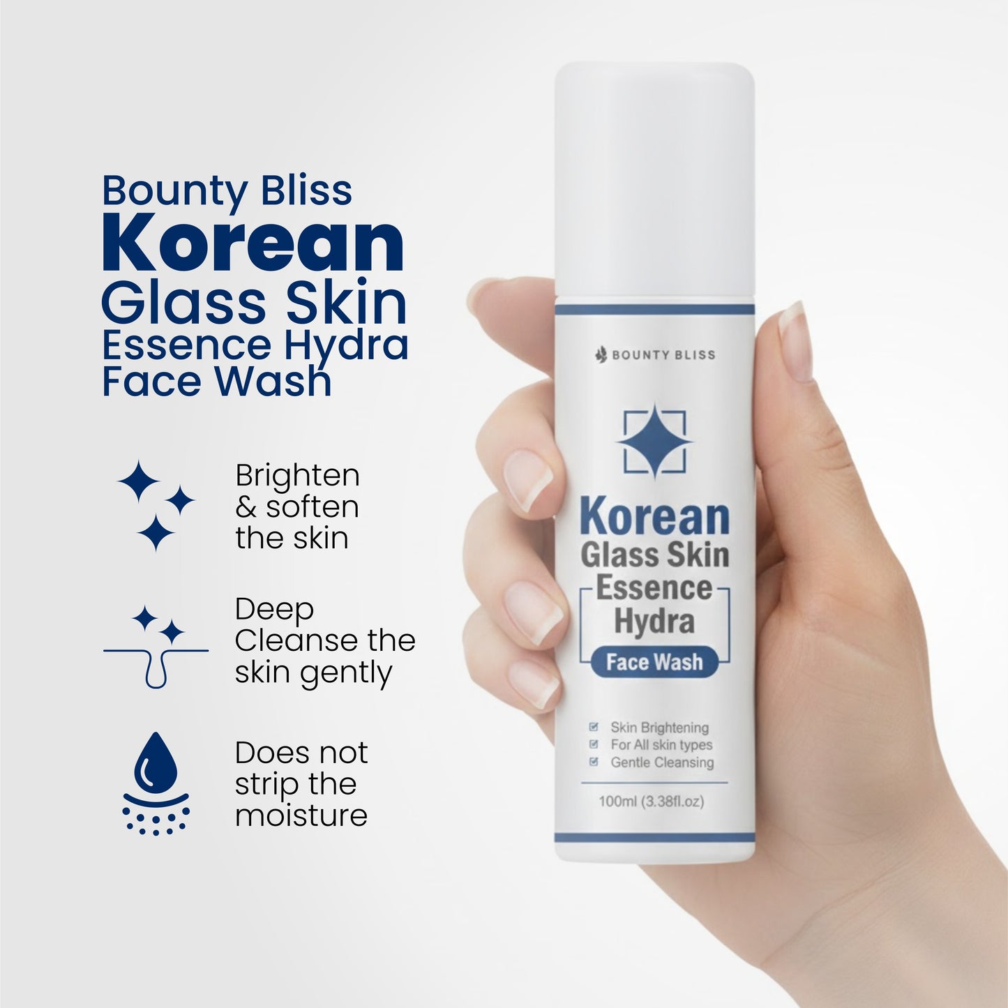 Bounty Bliss Korean Glass Face Wash | Gentle Cleanser for Glowing Glass Skin