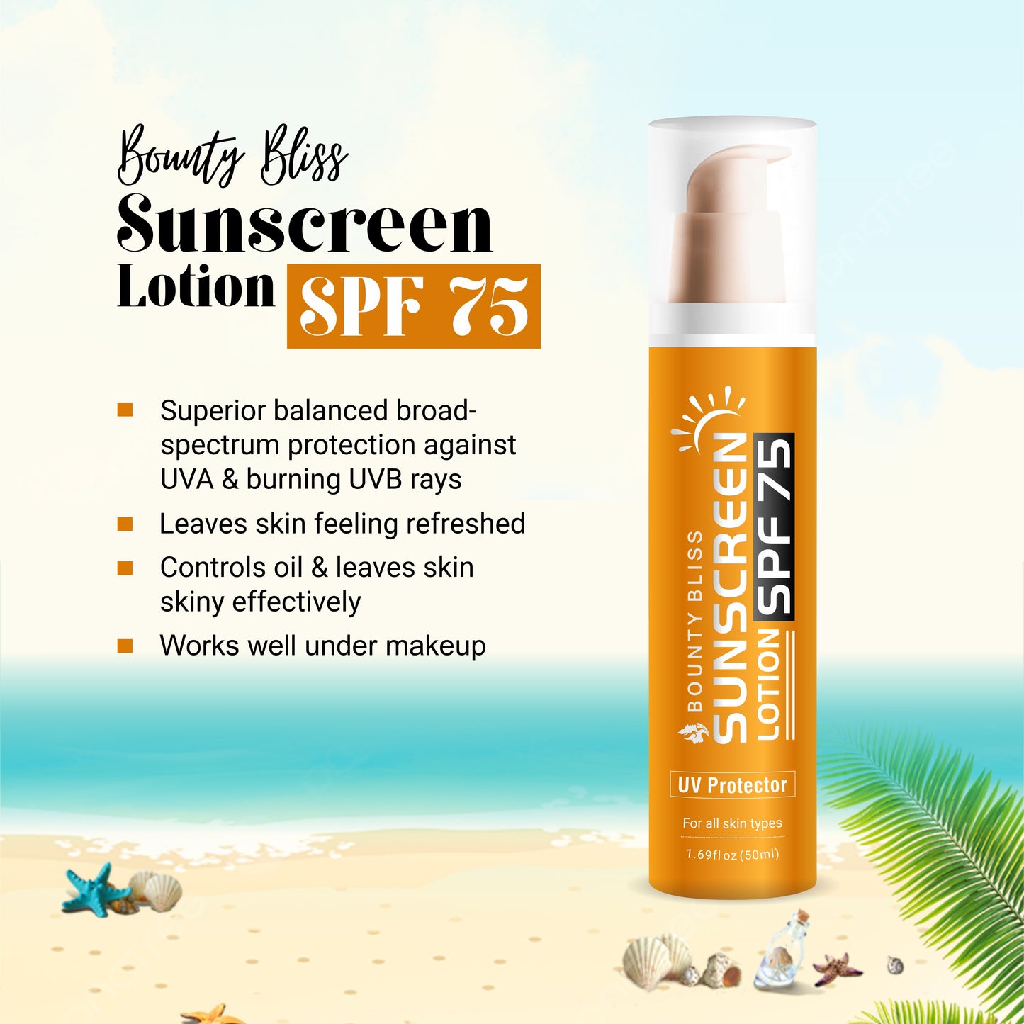 Bounty Bliss Sunscreen Lotion SPF 75