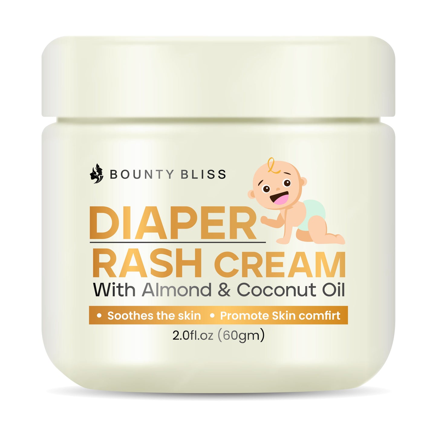 Bounty Bliss Baby diaper Rash Cream with Almond & Coconut Oil