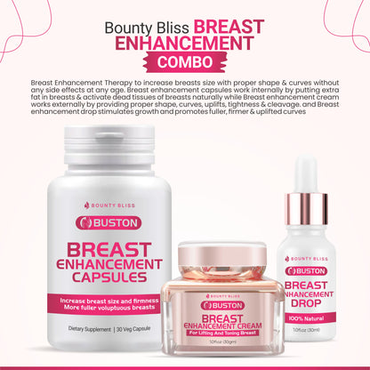 Bounty Bliss Breast Enhancement Cream, Breast Enhancement Capsule, Breast Enhancement Liquid Drops Combo Pack