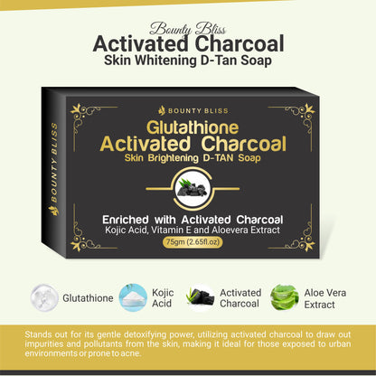 Bounty Bliss Glutathione Activated Charcoal Skin Brightening D-TAN Soap