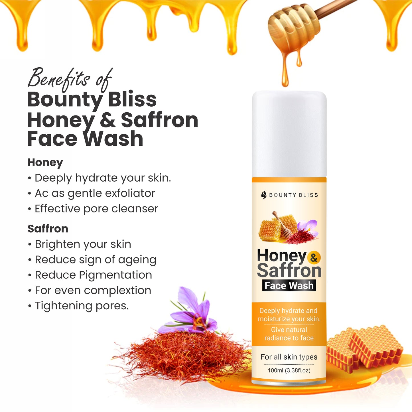 Bounty Bliss Honey Saffron Face Wash