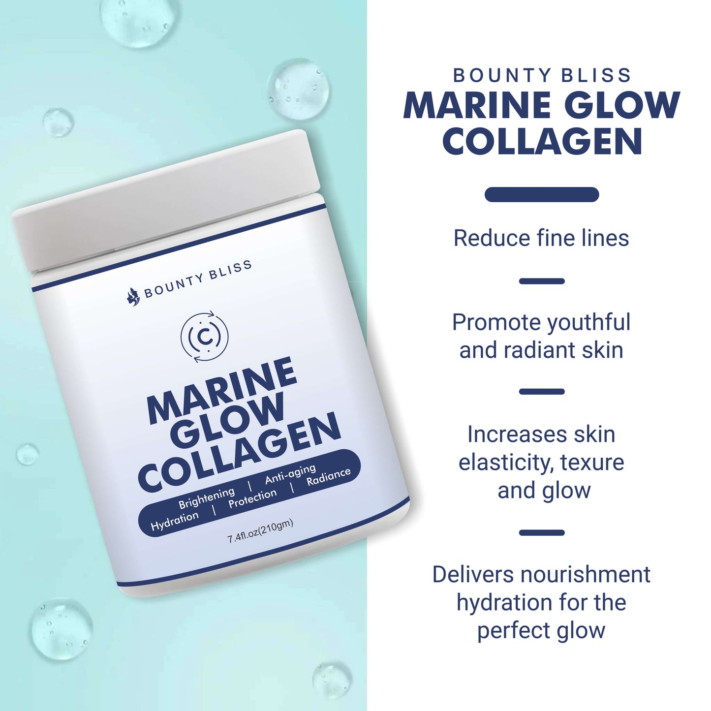 Bounty Bliss Marine Glow Collagen Peptides Powder