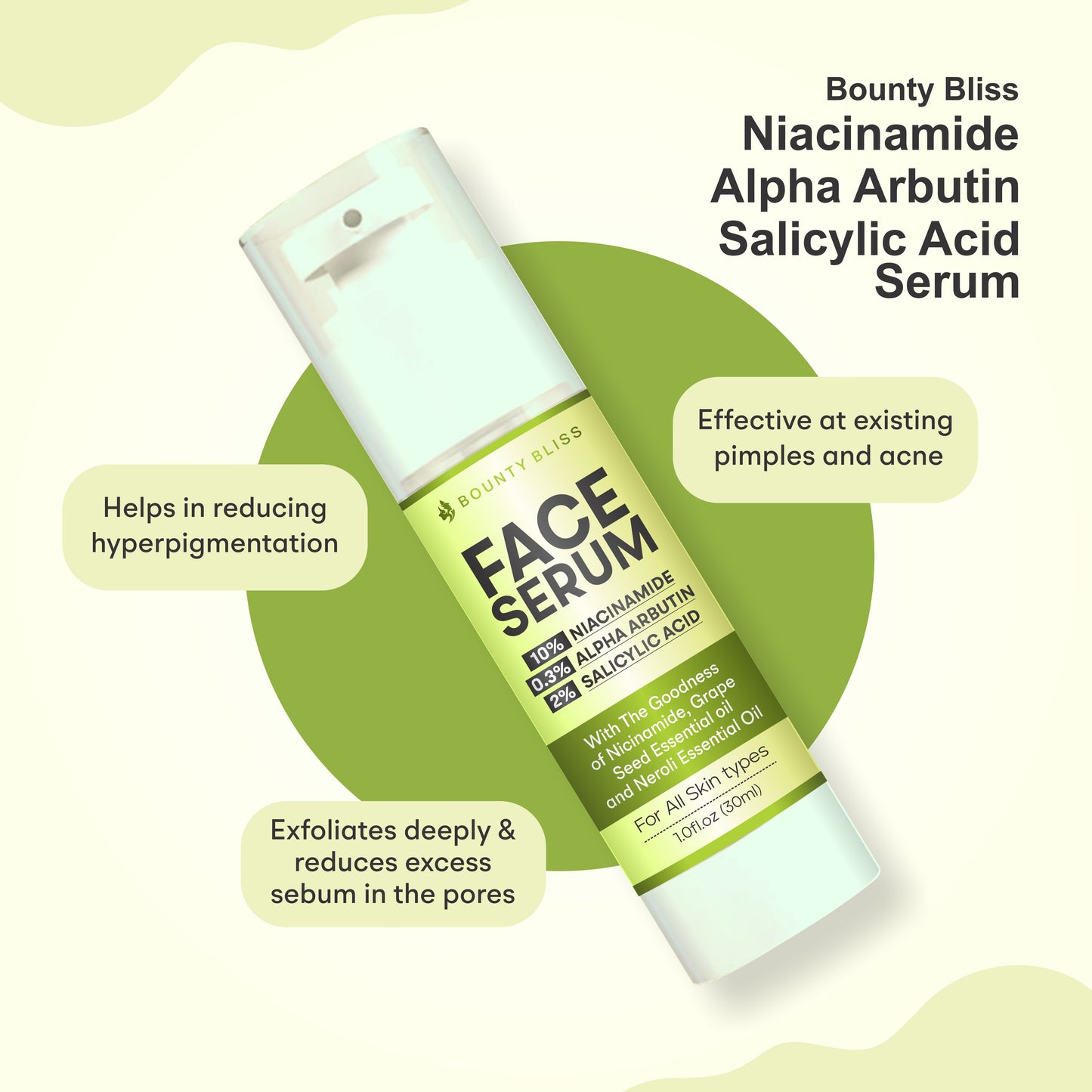 Bounty Bliss Niacinamide Alpha Arbutin Salicylic Acid Serum