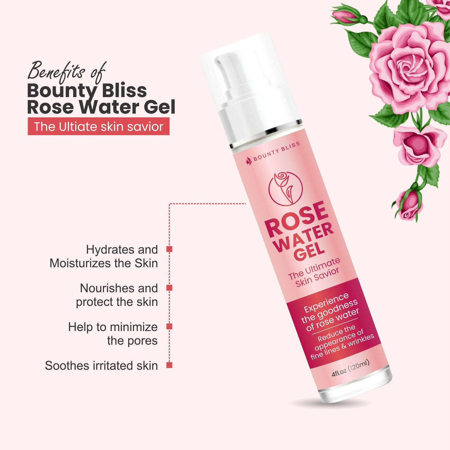 Bounty Bliss Rose Water Gel