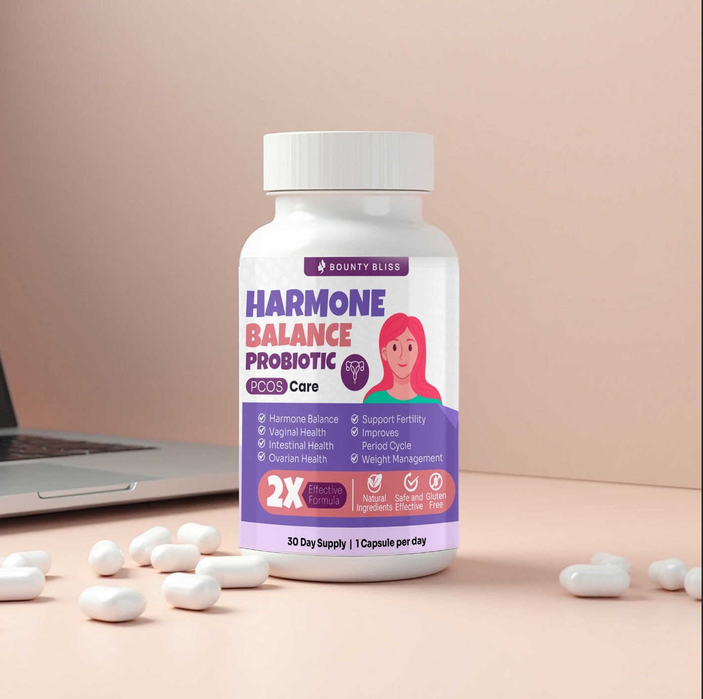 Bounty-Bliss-Hormone- Balance-Probiotic-Pcos-Care