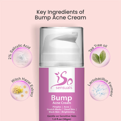 Bump Acne Brightening Cream for Clearing Acne Pimples Stretch Marks Black Skin