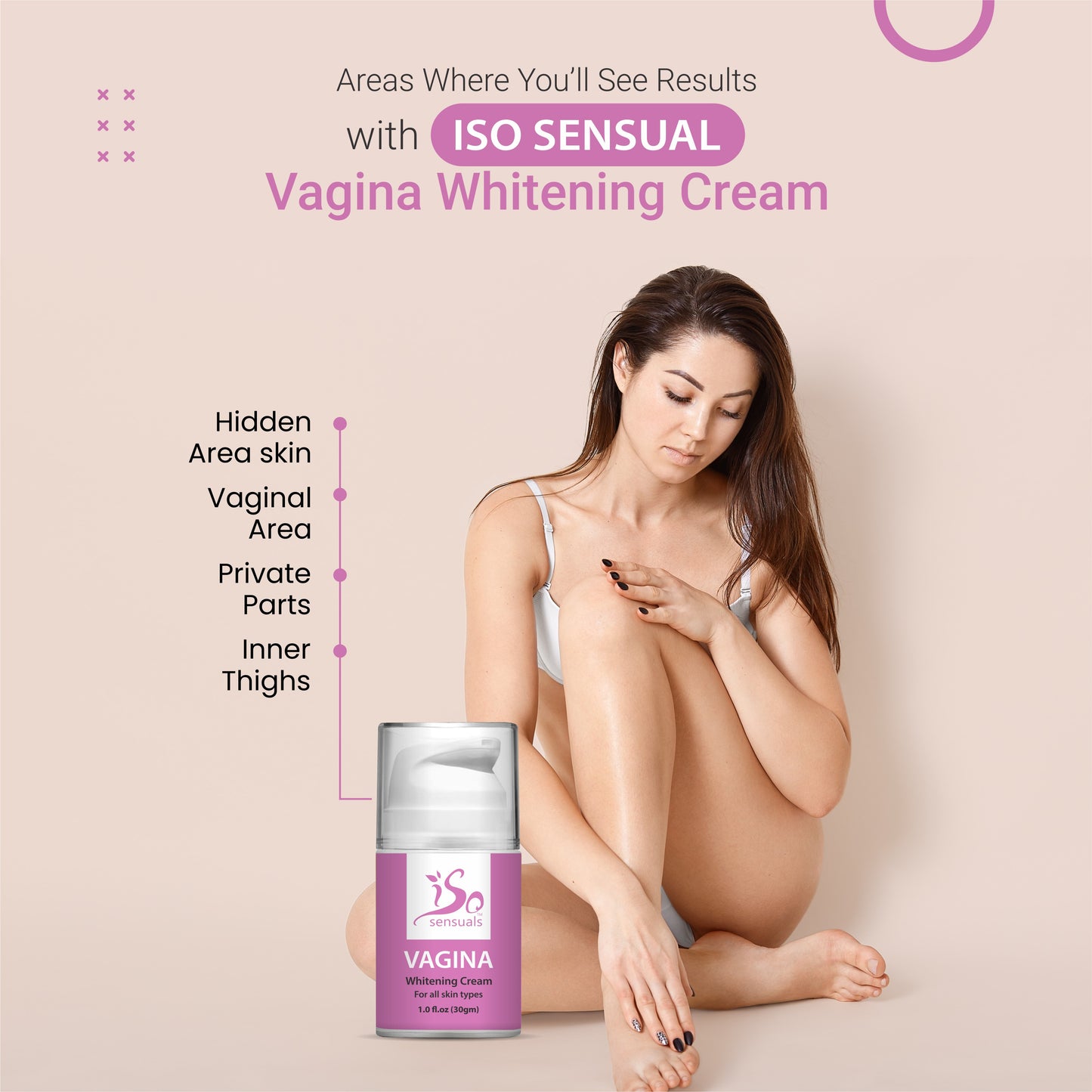 V Whitening Pink Cream for Sensitive V Area Whitening Private Part Cream