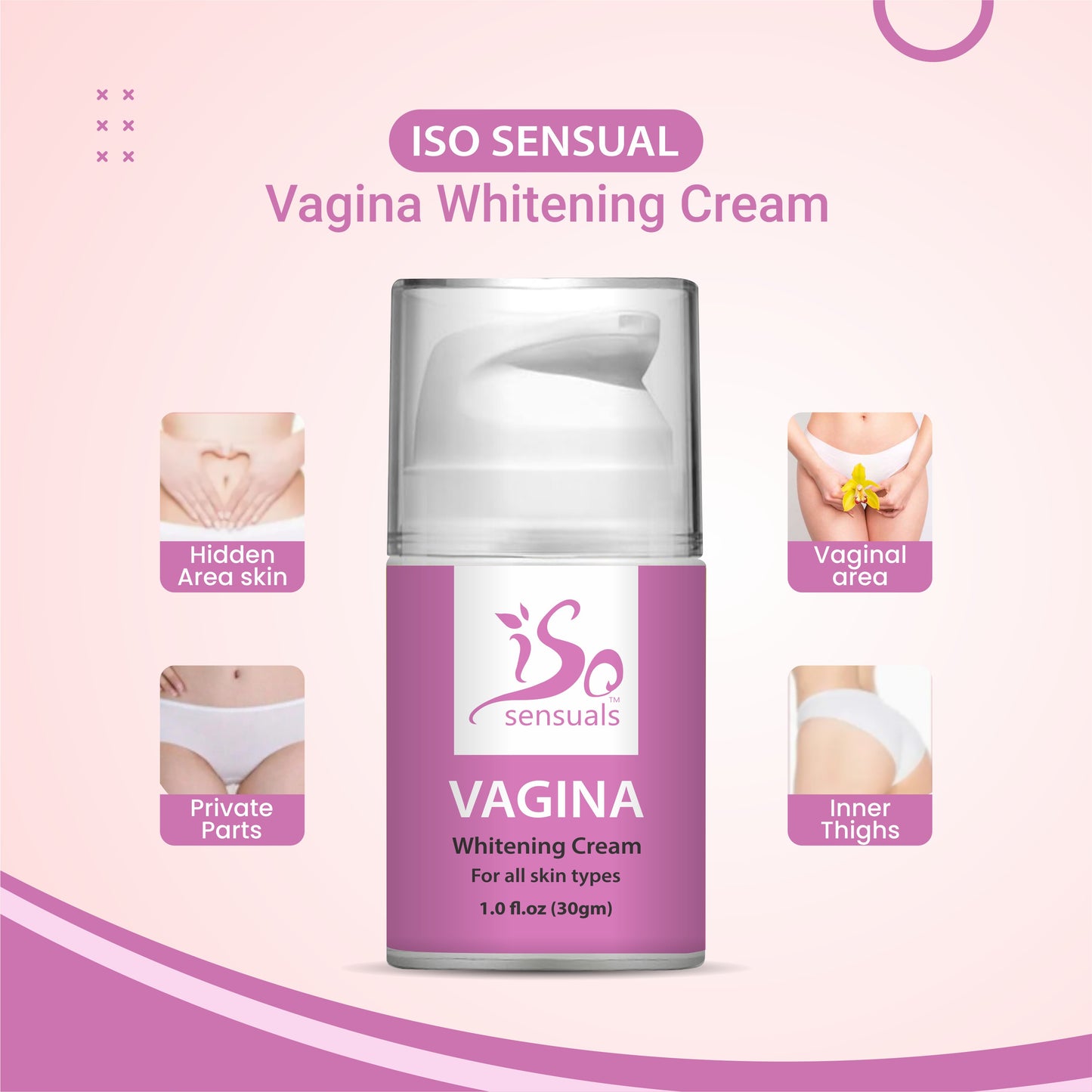 V Whitening Pink Cream for Sensitive V Area Whitening Private Part Cream