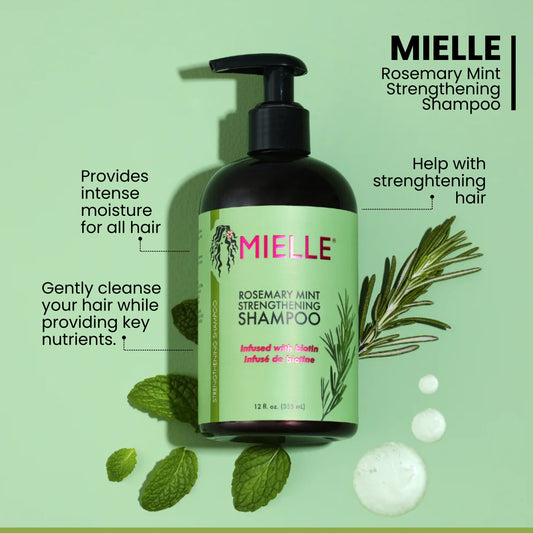 MIELLE Rosemary Mint Strengthening Shampoo with Biotin | 355 ML