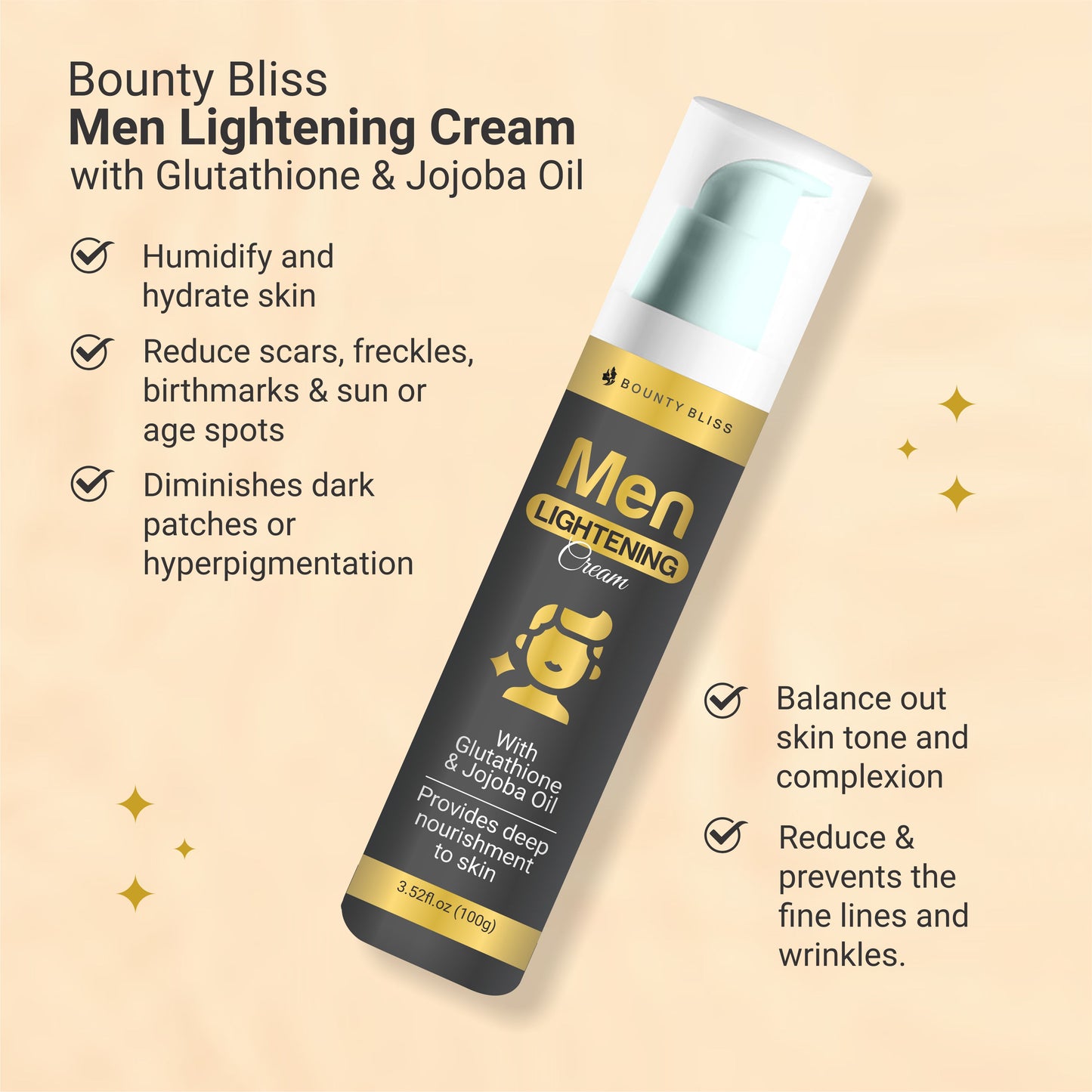 Bounty Bliss Men Lightening Cream With Glutathione & Jojoba Oil