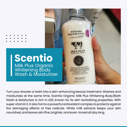 Scentio Milk Plus Organic Whitening Body Wash & Moisturizer