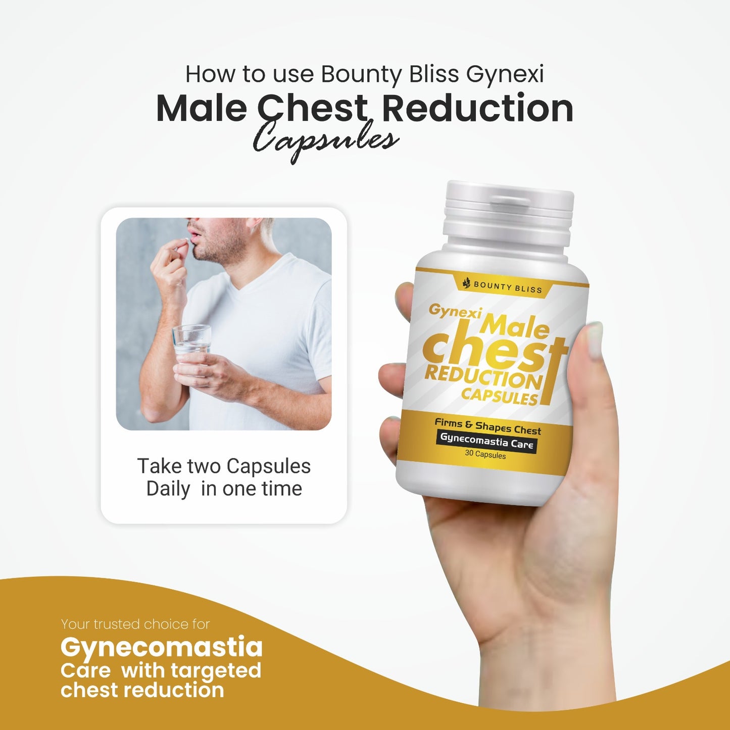 Bounty Bliss Gynexi Male Chest Reduction Capsules Gynecomastia