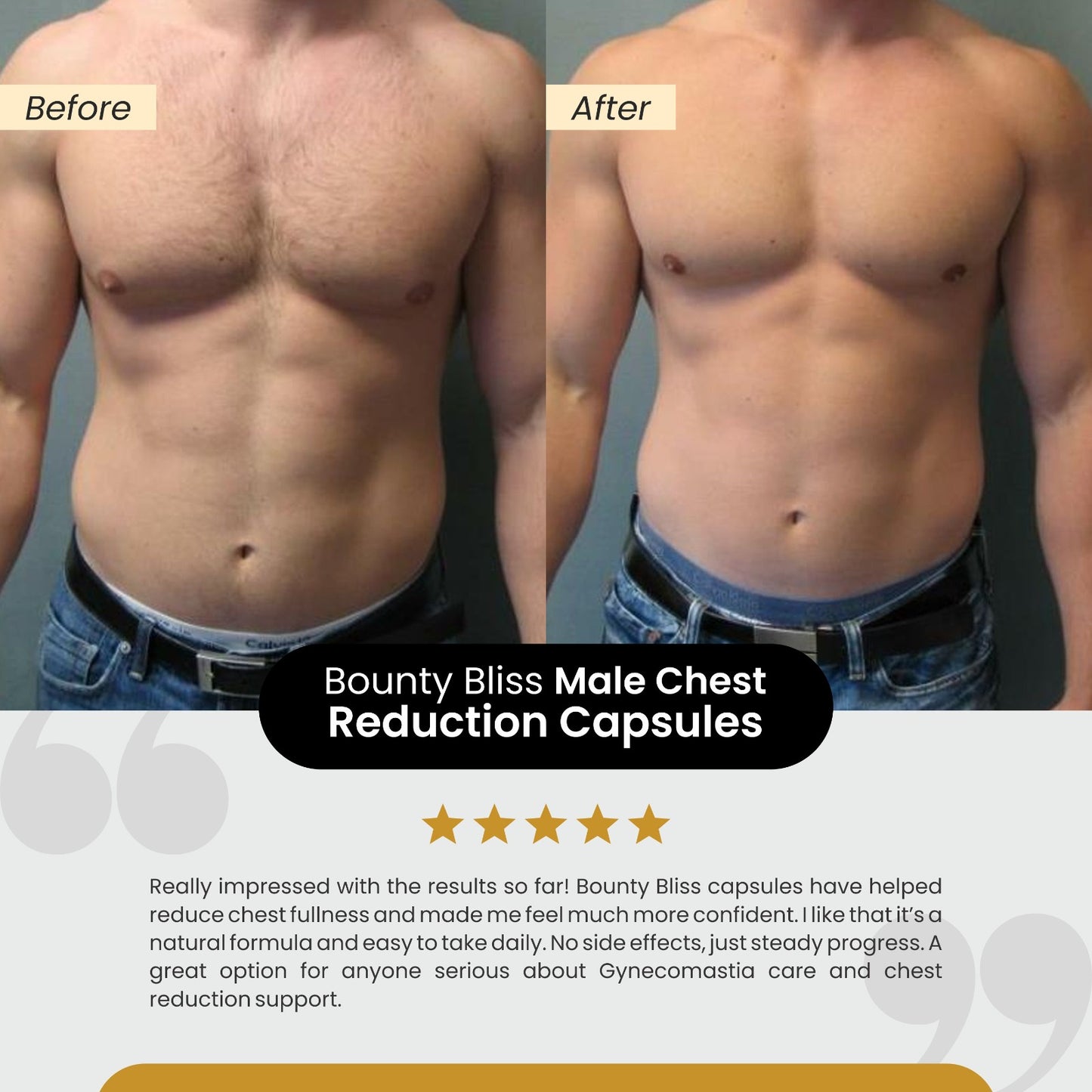 Bounty Bliss Gynexi Male Chest Reduction Capsules Gynecomastia