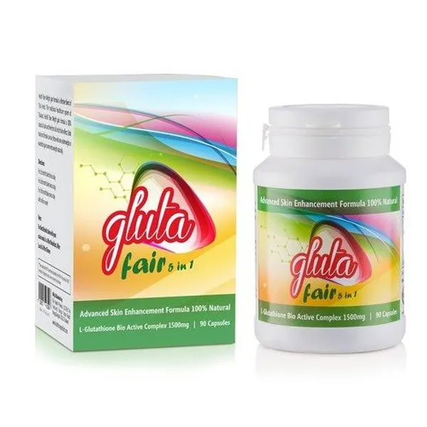 Bounty Bliss Gluta Fair 5-in-1 Skin Whitening Capsules | Glutathione, Vitamin C & Collagen Blend | Skin Brightening, Anti-Pigmentation & Glow Support | 90 Capsules — photo 1