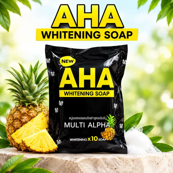 Bounty Bliss AHA Whitening Soap for Skin Brightening & Exfoliation | Removes Dead Skin Cells & Dark Spots | Hydrating Glow Soap for Face & Body | Suitable for All Skin Types | 100g — photo 4