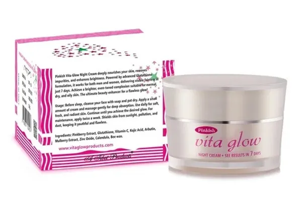 Bounty Bliss Pinkish Vita Glow Skin Whitening Cream 30g, Skin Glow Enhancing Moisturizer, Reduces Pigmentation and Dark Spots, for Women and Men, All Skin Types — photo 2