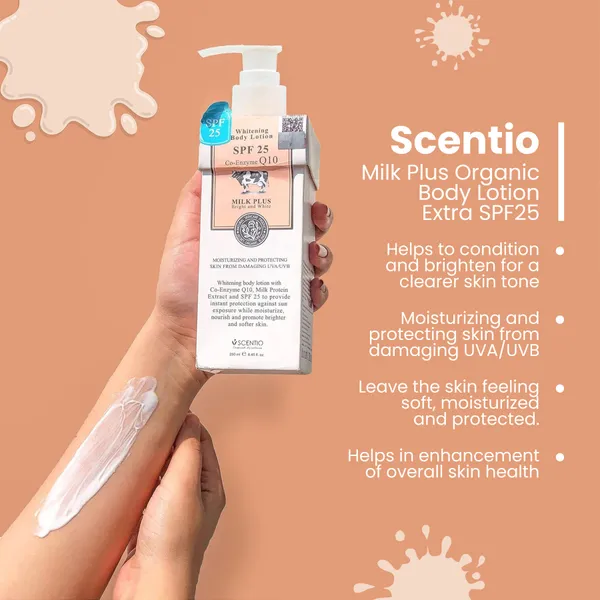 Bounty Bliss Scentio Milk Plus Organic Body Lotion Extra SPF25 250ML — photo 5