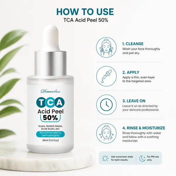 Bounty Bliss Dermalax TCA Peel 50%  Professional Deep Exfoliating Radiance Chemical Peel 30 ml — photo 2