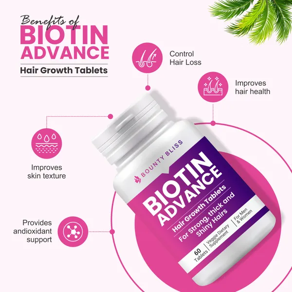 Bounty Bliss Biotin Advance Hair Growth Tablets — photo 3