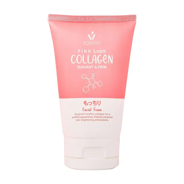 Bounty Bliss SCENTIO Pink COLLAGEN  Face wash has Hyaluronic that Anti wrinkle, firm skin & glow skin. Organic, SLS & Paraben free 100ML — photo 1