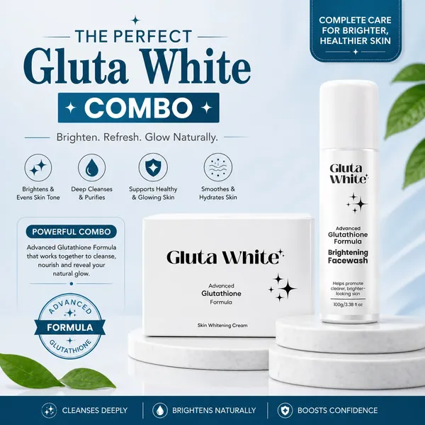 Bounty Bliss Gluta White Advanced glutawhite cream Brightening Original with Gluta White facewash Combo Security Seal & Code — photo 2