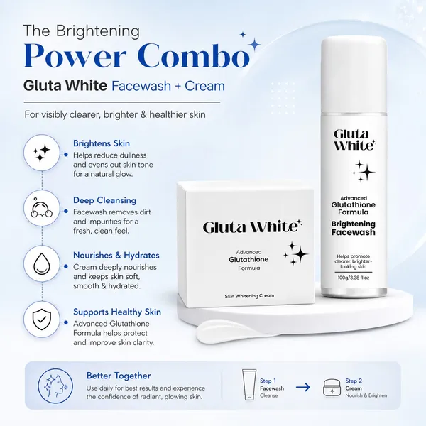 Bounty Bliss Gluta White Advanced glutawhite cream Brightening Original with Gluta White facewash Combo Security Seal & Code — photo 3